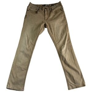 Buckle BKE Casuals Jake Straight Pants Mens 32 Brown Stretch Regular Fit Casual